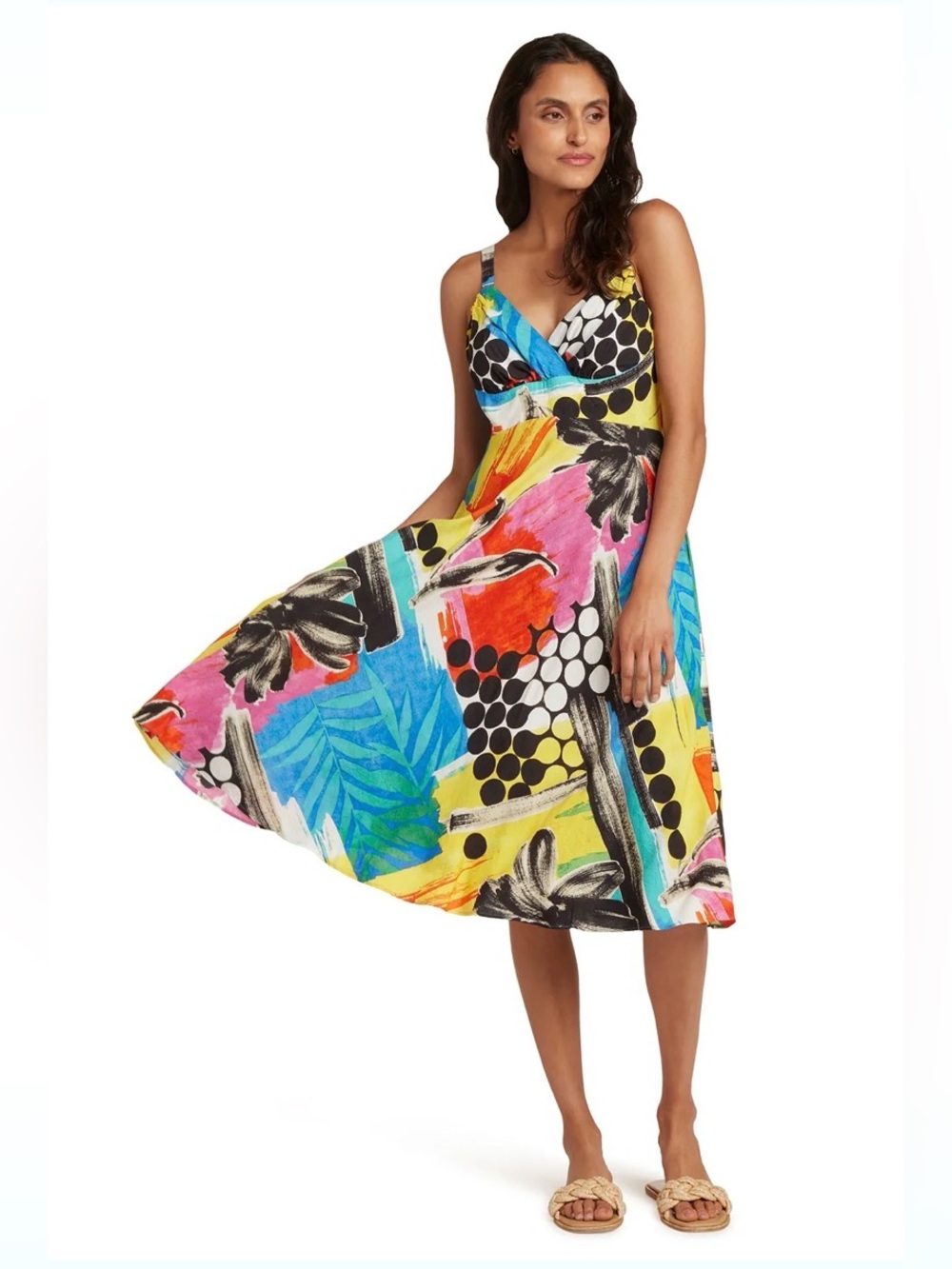Jams World Ci Ci Dress - Cosmopolitan Empire Waist
Deep surplice front with